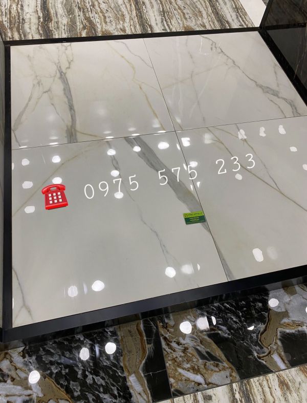 Gạch 80x80 ấn độ trắng vân khói vân ngẫu nhiên đẹp 3712