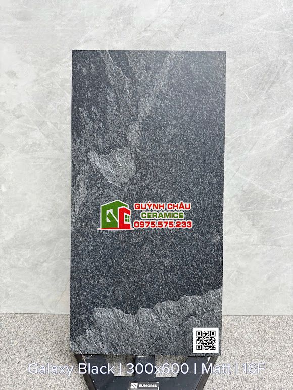 Gạch 30x60 ấn độ đen mờ giả đá cao cấp