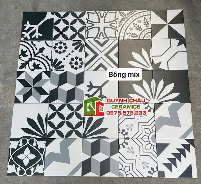 Gạch bông lát nền phòng khách 20x20 đẹp