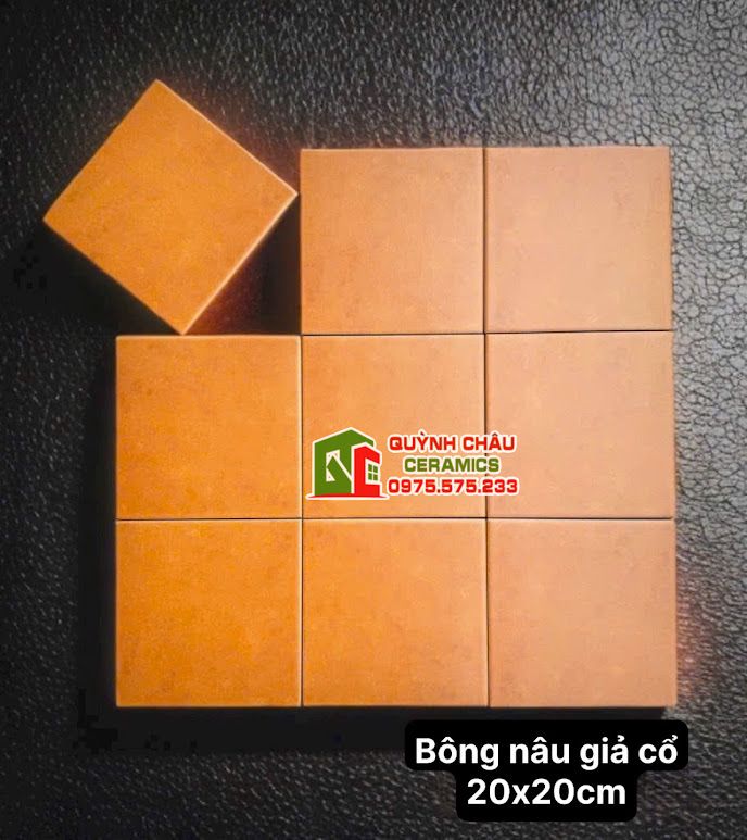 Báo giá mẫu gạch bông mờ đơn sắc 20x20cm
