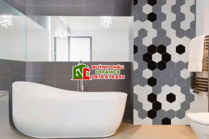 Gạch lục giác mờ đen xám trung quốc