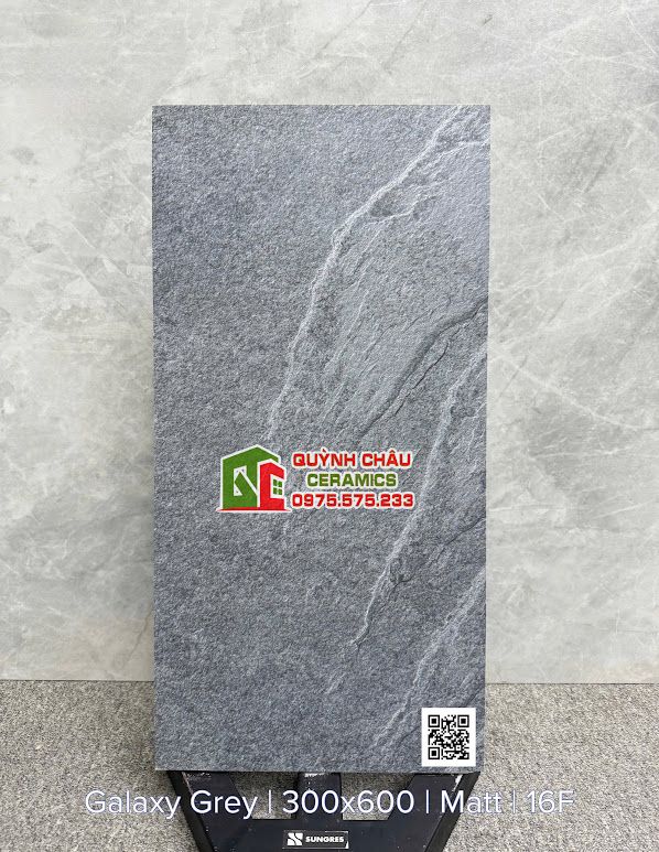 Gạch 30x60 mờ giả đá xám đen ấn độ cao cấp