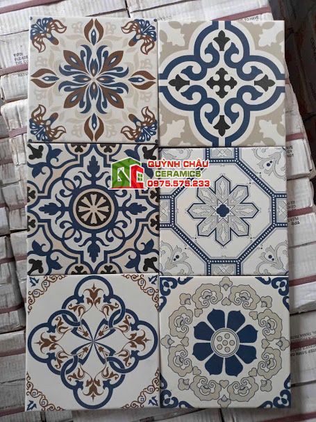 Gạch bông mix hoa văn nhiều mẫu đẹp 20x20 cm