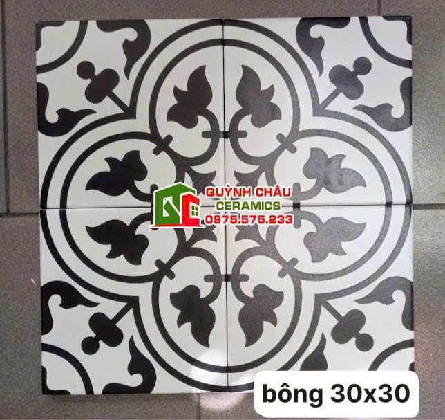 Mẫu gạch bông 30x30 hoa văn được ốp lát ứng dụng nhiều