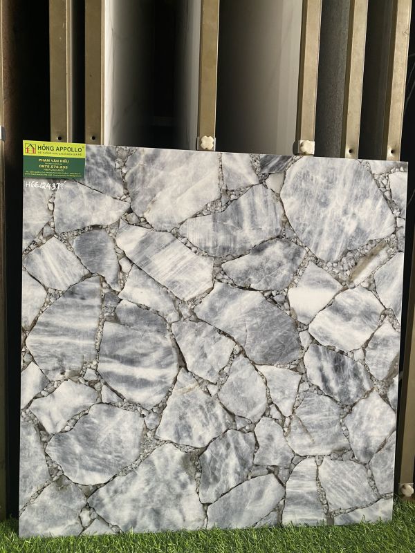 Gạch ấn độ 60x60 vân đá lớn bóng kiếng đẹp 3801