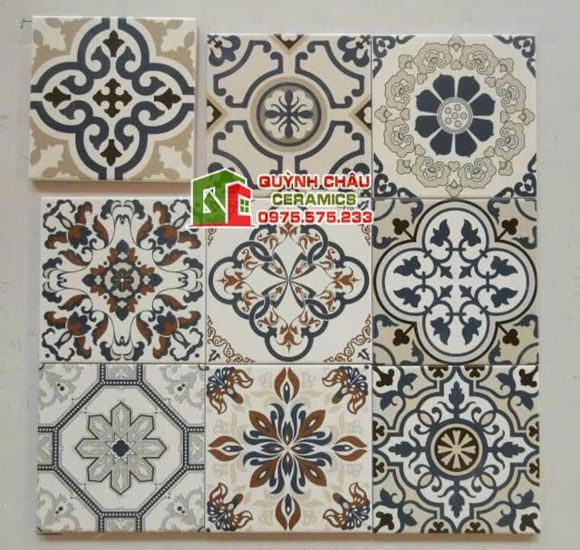 Gạch bông mix hoa văn 20x20 ốp lát
