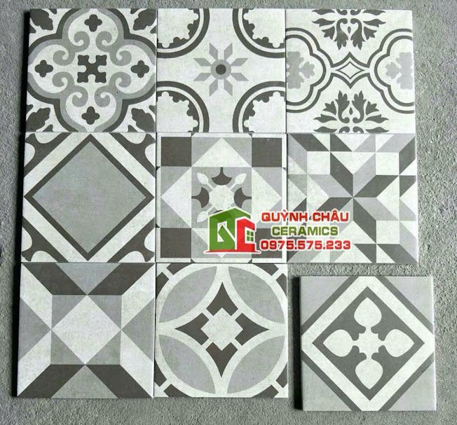 Gạch bông 20x20 mix hoa văn tổng hợp