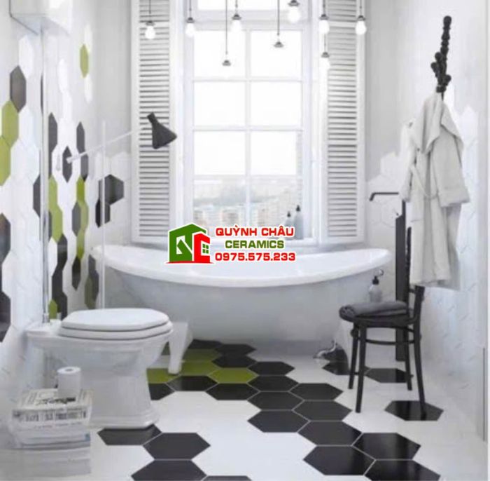 Gạch lục giác mờ đen xám trung quốc