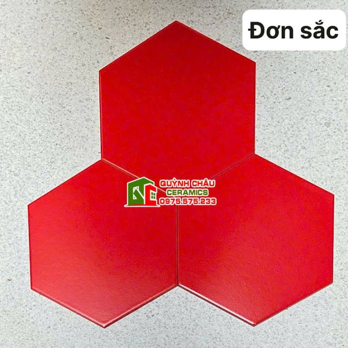 Mẫu gạch lục giác trang trí màu đơn sắc