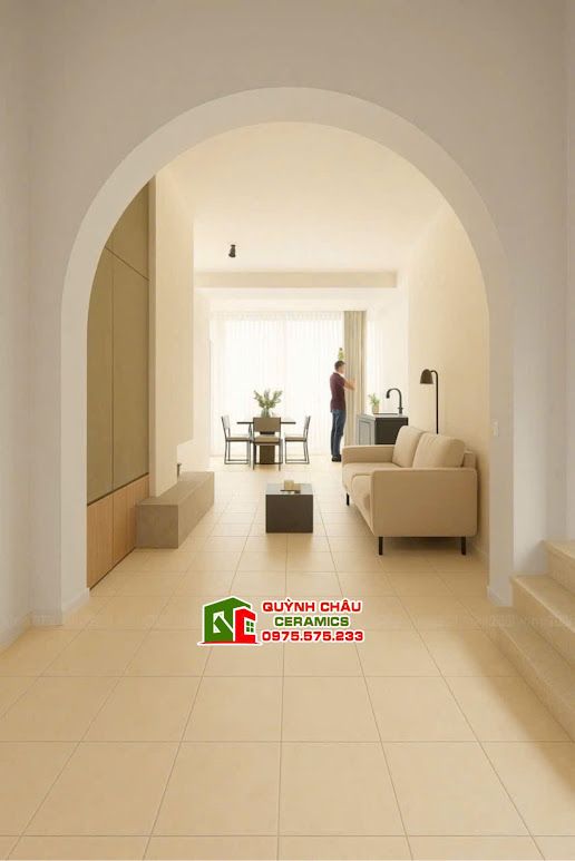 Gạch bông 30x30 giả cổ màu vàng đất