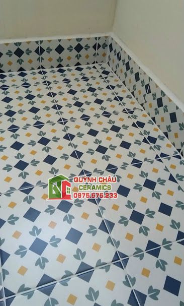 Gạch bông 20x20 cm hoa văn hiện đại