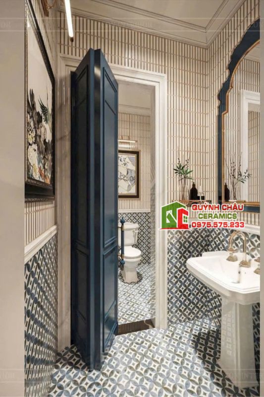 Mẫu gạch bông 20x20 cổ điển lát nền