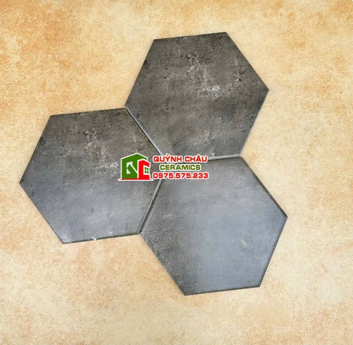 Gạch lát nền lục giác 20x23 màu vân xi măng