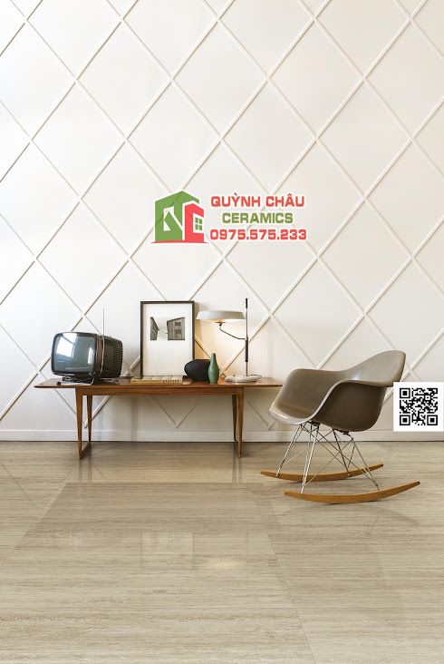 Gạch Italy 75x150 màu kem bóng nhập khẩu Ý cao cấp