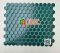 Gạch mosaic lục giác màu xanh đơn sắc