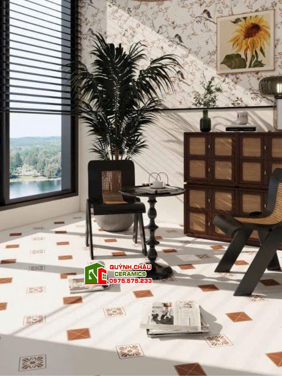 Gạch bông lát nền phòng khách 30x30 cm