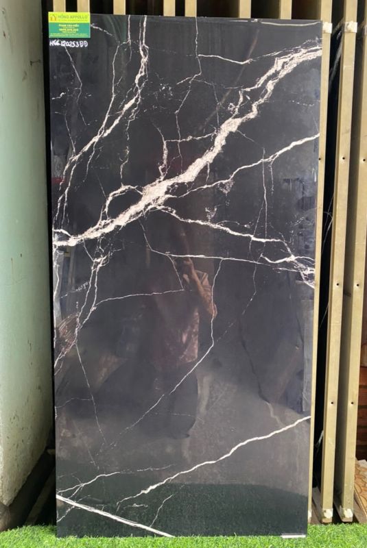 Đại lý bán gạch nhập khẩu 60x120 ốp mặt tiền đẹp đen tia chớp sét