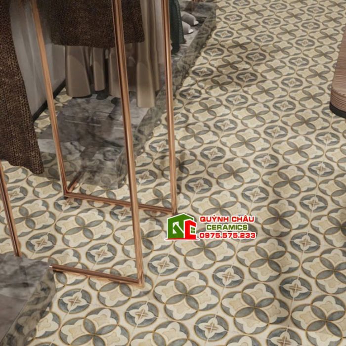 Gạch bông 30x30 cổ điển màu tối giản