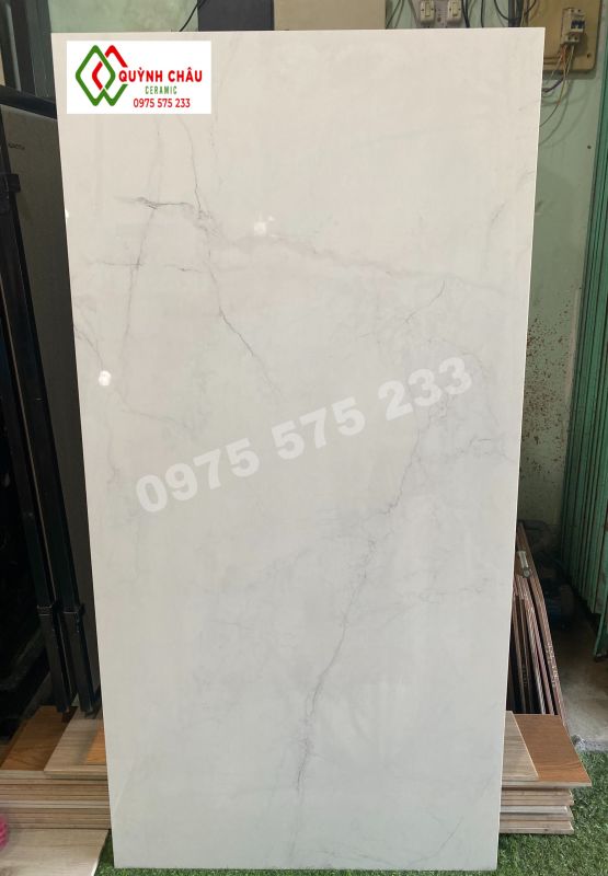 Gạch lát nền 75x150 tây ban nha trắng vân khói ngẫu nhiên đẹp