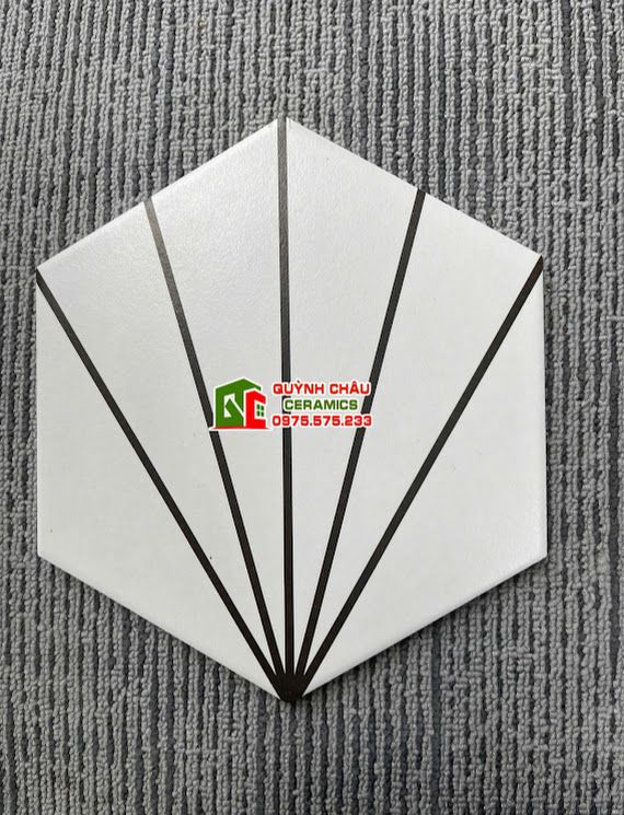 Gạch lục giác 200x230 bông trang trí sang trọng 