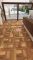 Gạch giả gỗ 60x60 màu nâu hoạ tiết lắp ghép   