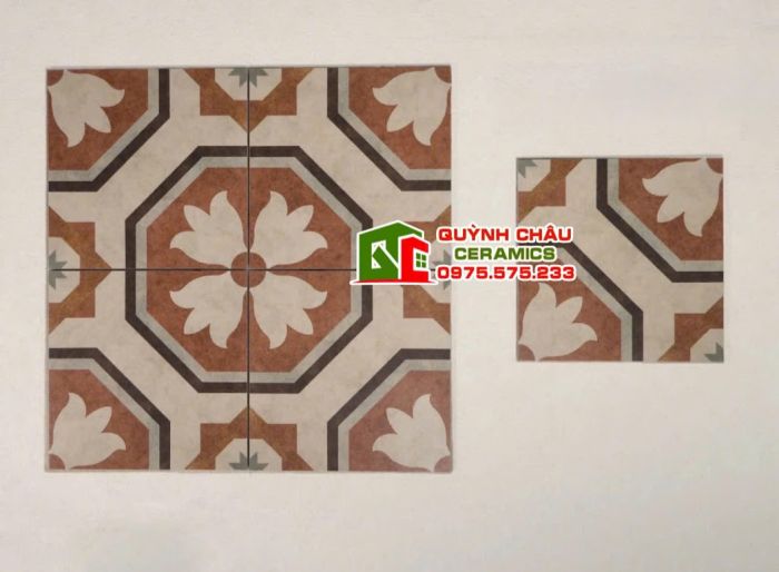 Gạch bông lát nền hoa văn giả cổ 30x30 cm