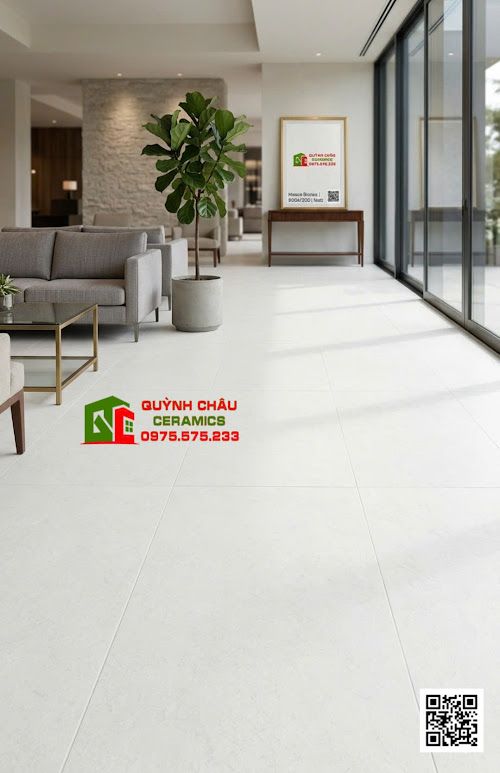 Gạch trắng mờ vân đá mịn 60x120cm ấn độ cao cấp