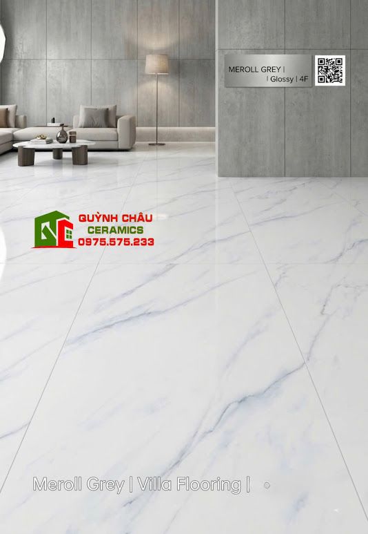 Gạch lát nền ấn độ 80x160 vân đá Marble trắng xám
