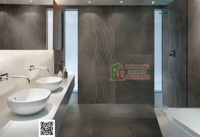 Gạch Italia 60x60 mờ vân xước xám nâu cao cấp