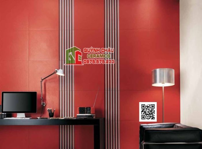 Gạch Italia 60x60 mờ màu đỏ xước ánh kim tuyến cao cấp