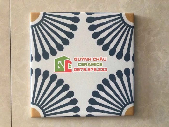 Gạch bông lát nền 20x20 hoa văn bền màu