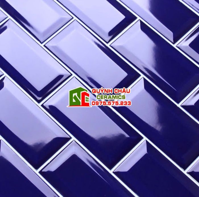 Gạch thẻ xanh dương 75x150 vát cạnh