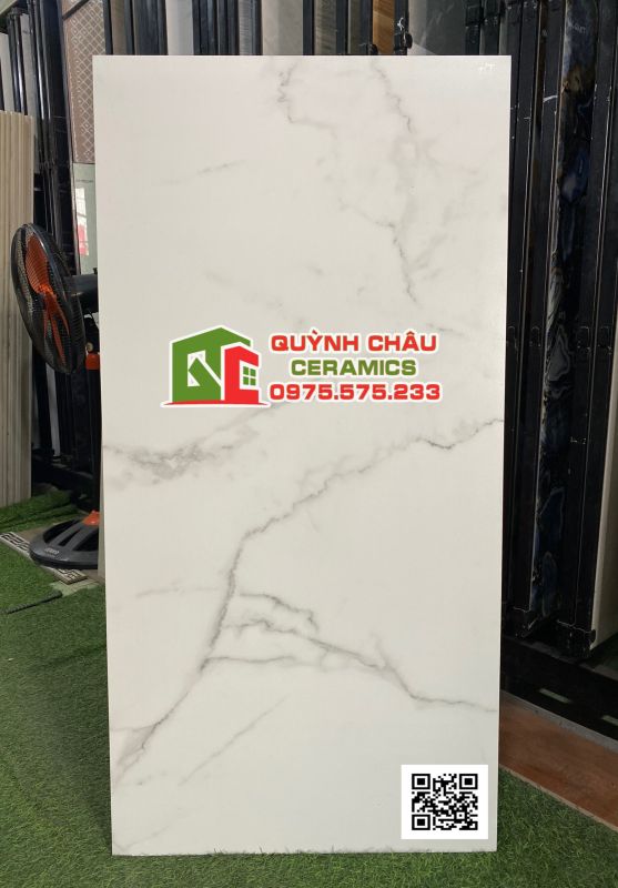 Gạch ấn độ 60x120 mờ trắng vân đá 9 vân ngẫu nhiên
