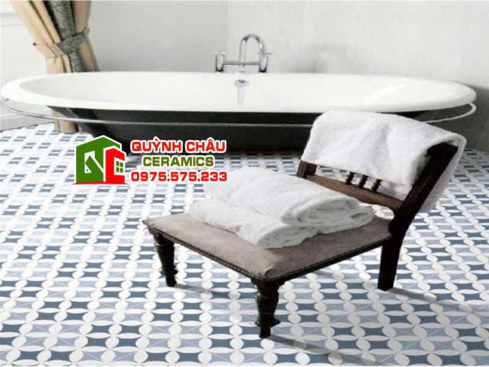 Gạch bông hoa văn màu xưa cổ điển 20x20 cm
