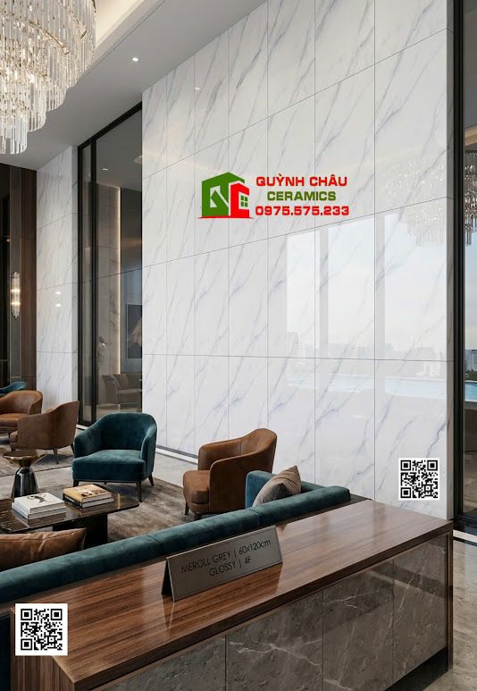 Gạch lát nền ấn độ 80x160 vân đá Marble trắng xám