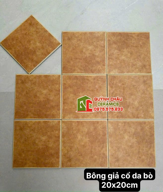 Báo giá mẫu gạch bông mờ đơn sắc 20x20cm