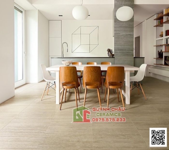 Gạch Italy 75x150 màu kem bóng nhập khẩu Ý cao cấp