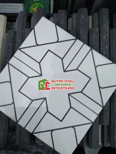 Gạch bông hoa văn hình chữ X lát nền 30x30 trung quốc