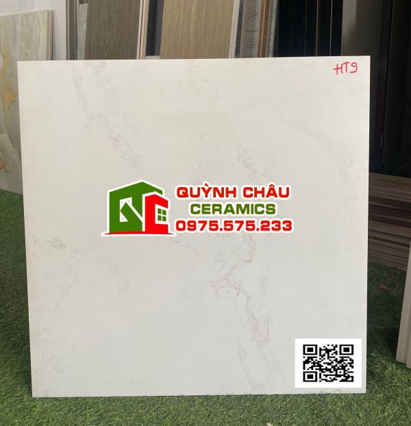 Gạch lát nền viglacera 600x600 mờ trắng vân