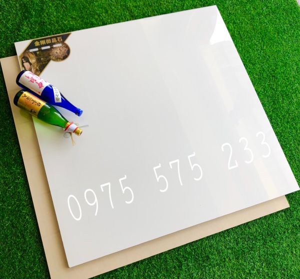 Gạch trắng trơn 1000x1000 bóng kiếng toàn phần