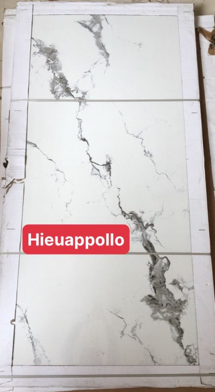 Gạch lát nền nhập khẩu cao cấp 90x180 trắng vân đen