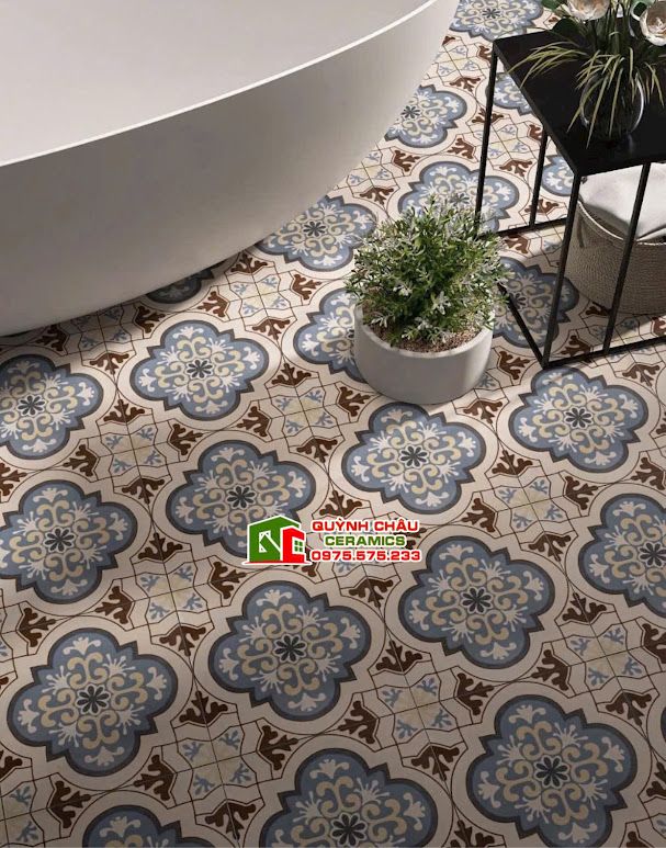 Gạch bông màu giả cổ hoa văn 30x30 lát nền