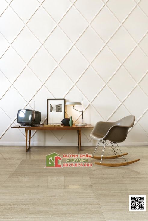 Gạch Italia nhập khẩu 75x75 màu kem bóng cao cấp