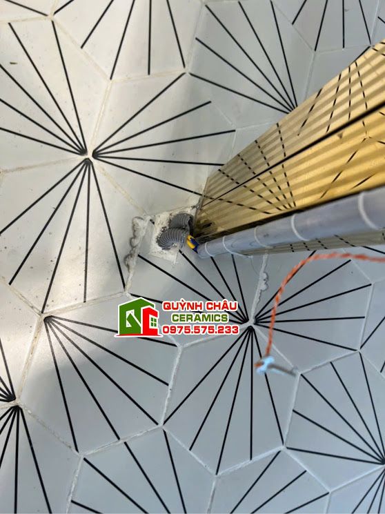 Gạch lục giác 200x230 bông trang trí sang trọng 
