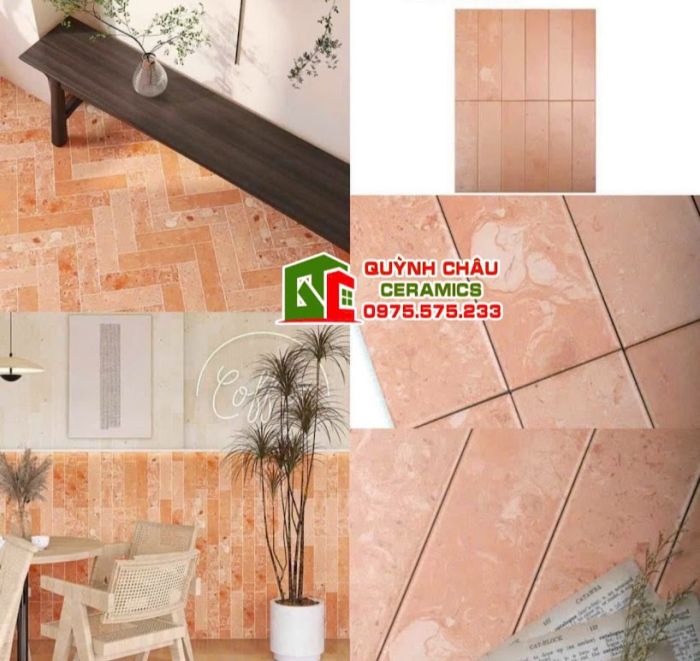 Gạch thẻ giả cổ 75x300 đá mờ màu hiệu ứng