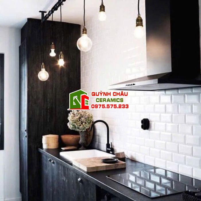 Gạch thẻ 10x20cm trắng bóng phẳng