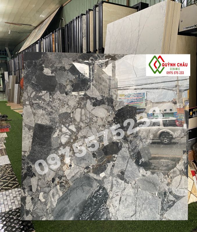 Gạch ấn độ 120x120 vân đá ngẫu nhiên lát biệt thự sang chảnh
