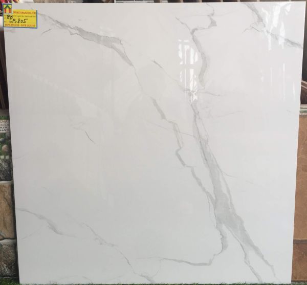 Gạch trắng vân mây 80x80 cmc bóng kiếng cao cấp 2679