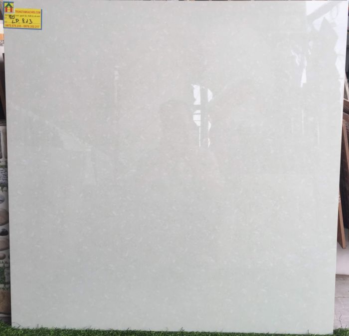 Gạch bóng kiếng 80x80 vân xà cừ trắng CMC 813LP 2682