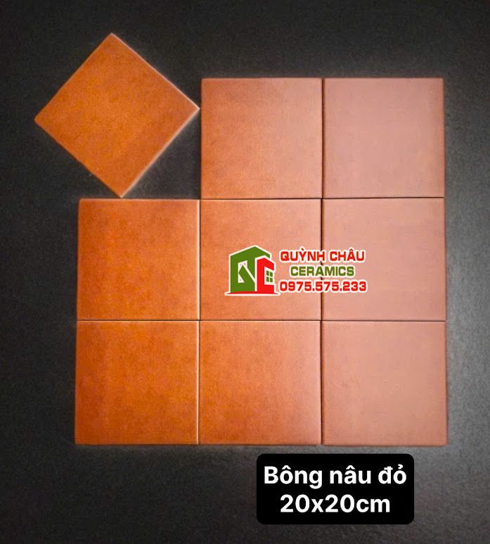 Báo giá mẫu gạch bông mờ đơn sắc 20x20cm